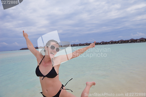 Image of happy woman at summer