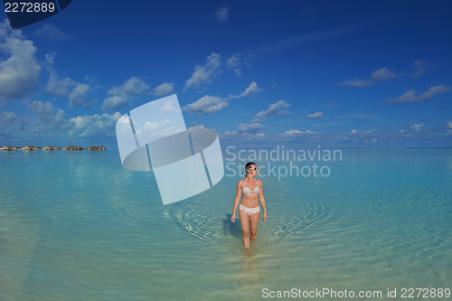 Image of happy woman at summer