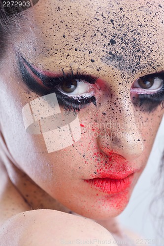 Image of Beautiful Woman with  Luxury Makeup