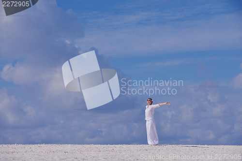 Image of happy woman at summer