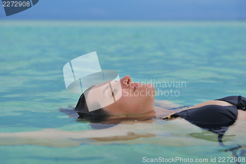 Image of happy woman at summer