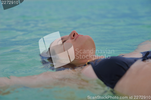 Image of happy woman at summer