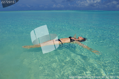 Image of happy woman at summer