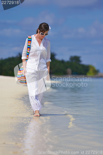 Image of happy woman at summer