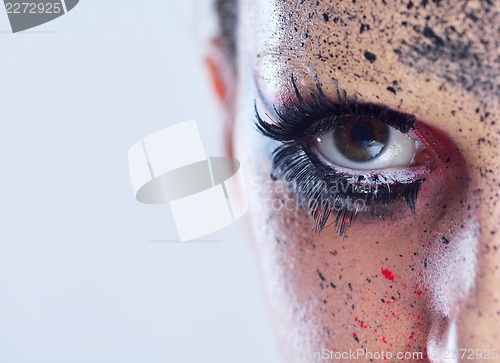 Image of Beautiful Woman with  Luxury Makeup