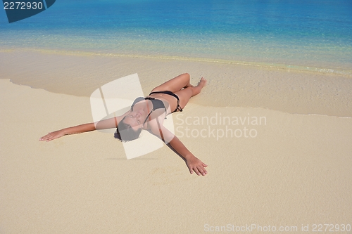 Image of happy woman at summer