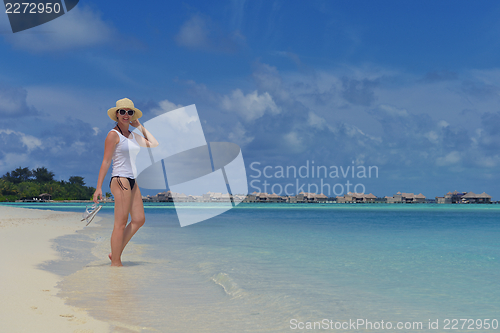 Image of happy woman at summer