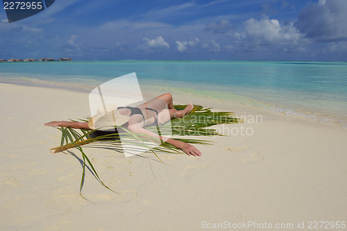Image of happy woman at summer