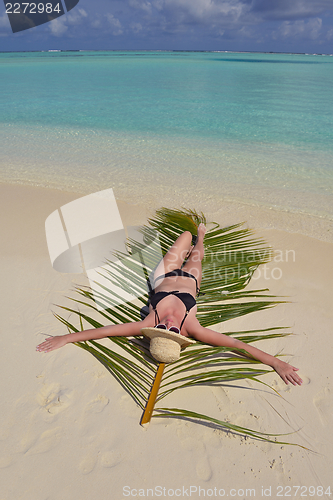 Image of happy woman at summer