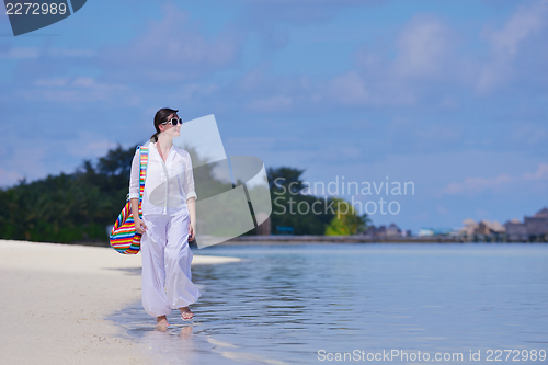 Image of happy woman at summer