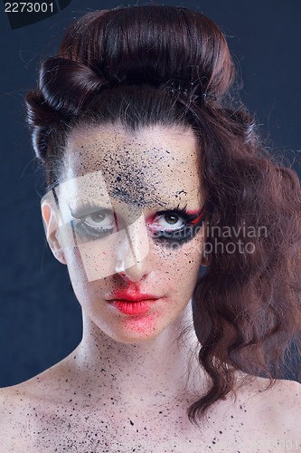 Image of Beautiful Woman with  Luxury Makeup