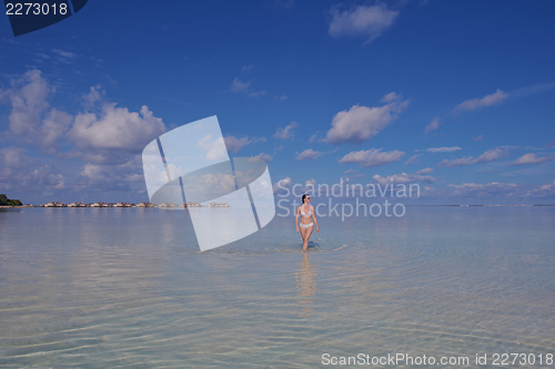 Image of happy woman at summer