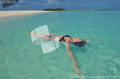 Image of happy woman at summer