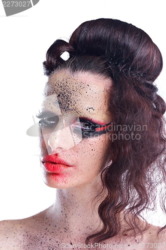 Image of Beautiful Woman with  Luxury Makeup