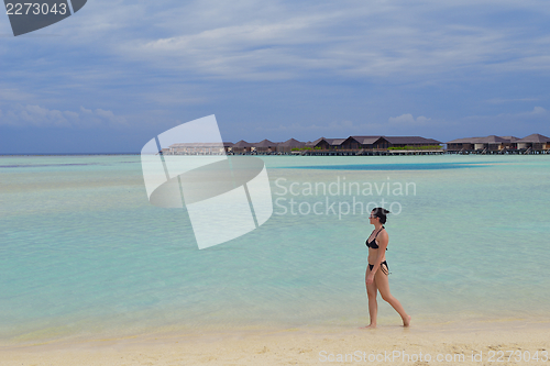 Image of happy woman at summer