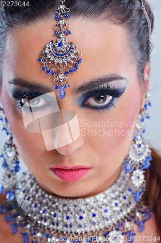Image of Beautiful Woman with  Luxury Makeup