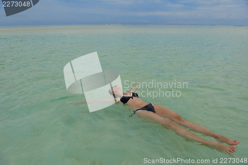 Image of happy woman at summer