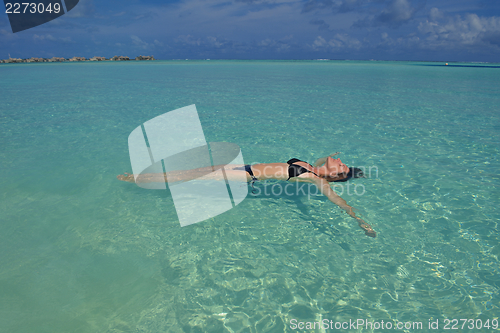 Image of happy woman at summer