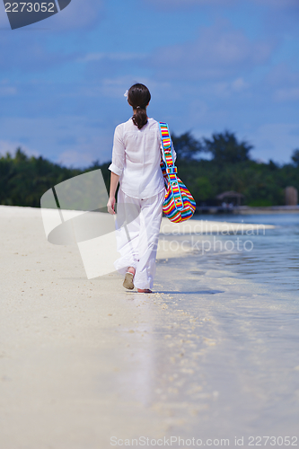 Image of happy woman at summer