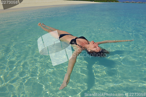 Image of happy woman at summer