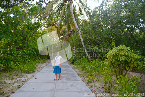 Image of happy woman at summer