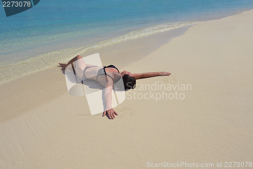 Image of happy woman at summer