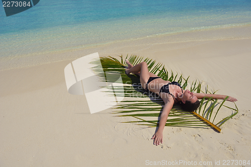 Image of happy woman at summer