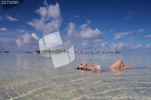Image of happy woman at summer