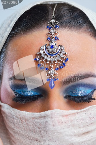 Image of Beautiful Woman with  Luxury Makeup