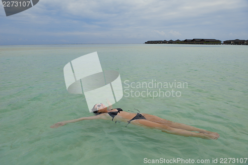 Image of happy woman at summer