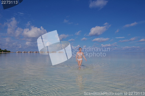 Image of happy woman at summer