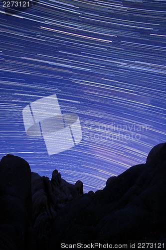 Image of Long Exposure over the Rocks of Joshua Tree Park