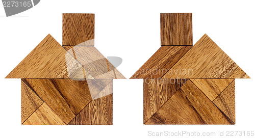Image of tangram house abstract