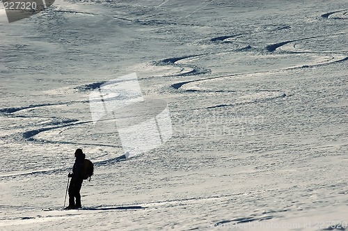 Image of powder skiing