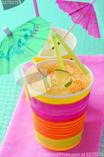 Image of two glasses with cocktail 