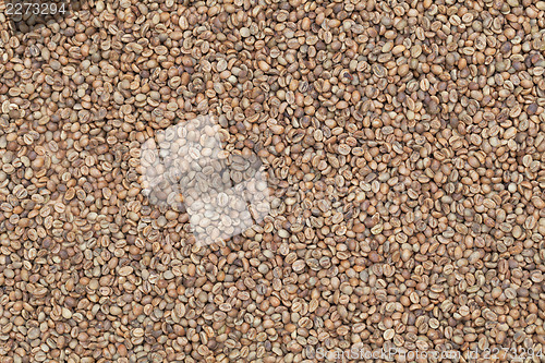 Image of Raw coffee beans background