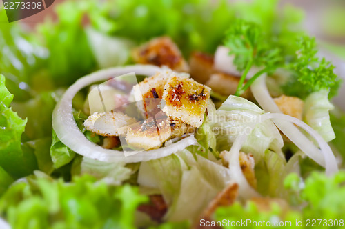 Image of Caesar salad close-up