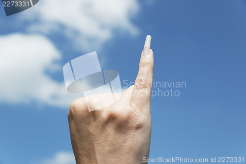 Image of Woman long nail