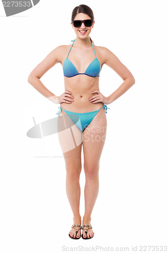 Image of Fashion model in bikini, summers