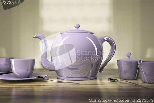 Image of teapot and teacups