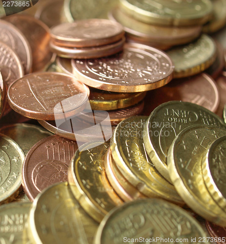 Image of Euro coins background