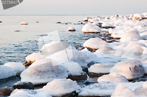 Image of Baltic Sea coast in winter