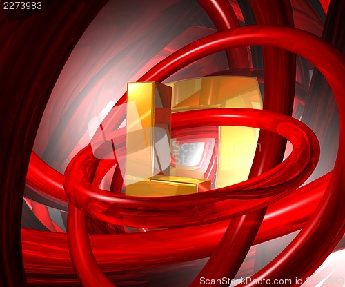 Image of letter in abstract space