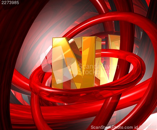 Image of letter in abstract space