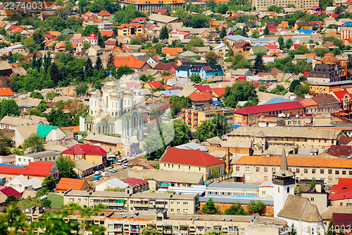 Image of Ukrainian town with the church