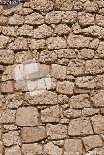Image of Old wall of natural stone background