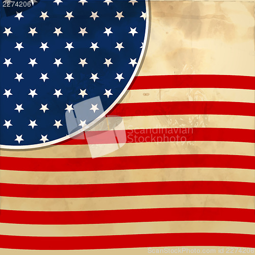 Image of American flag background with stars symbolizing 4th july indepen