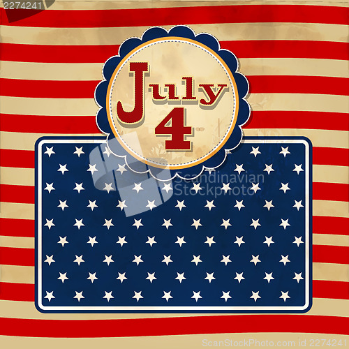 Image of American flag background with stars symbolizing 4th july indepen