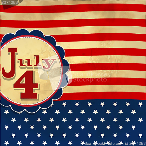 Image of American flag background with stars symbolizing 4th july indepen