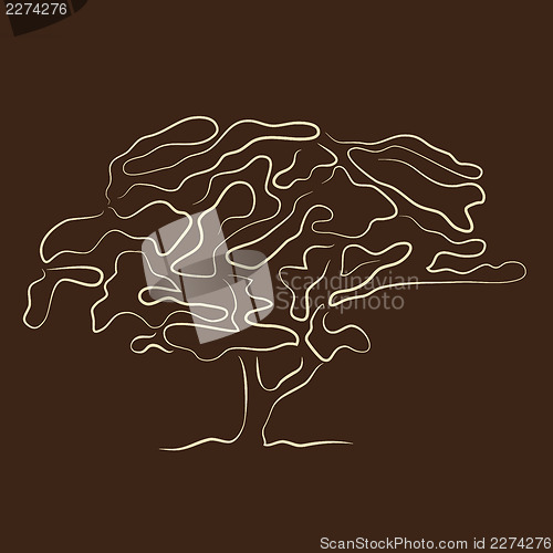 Image of stylized tree silhouette